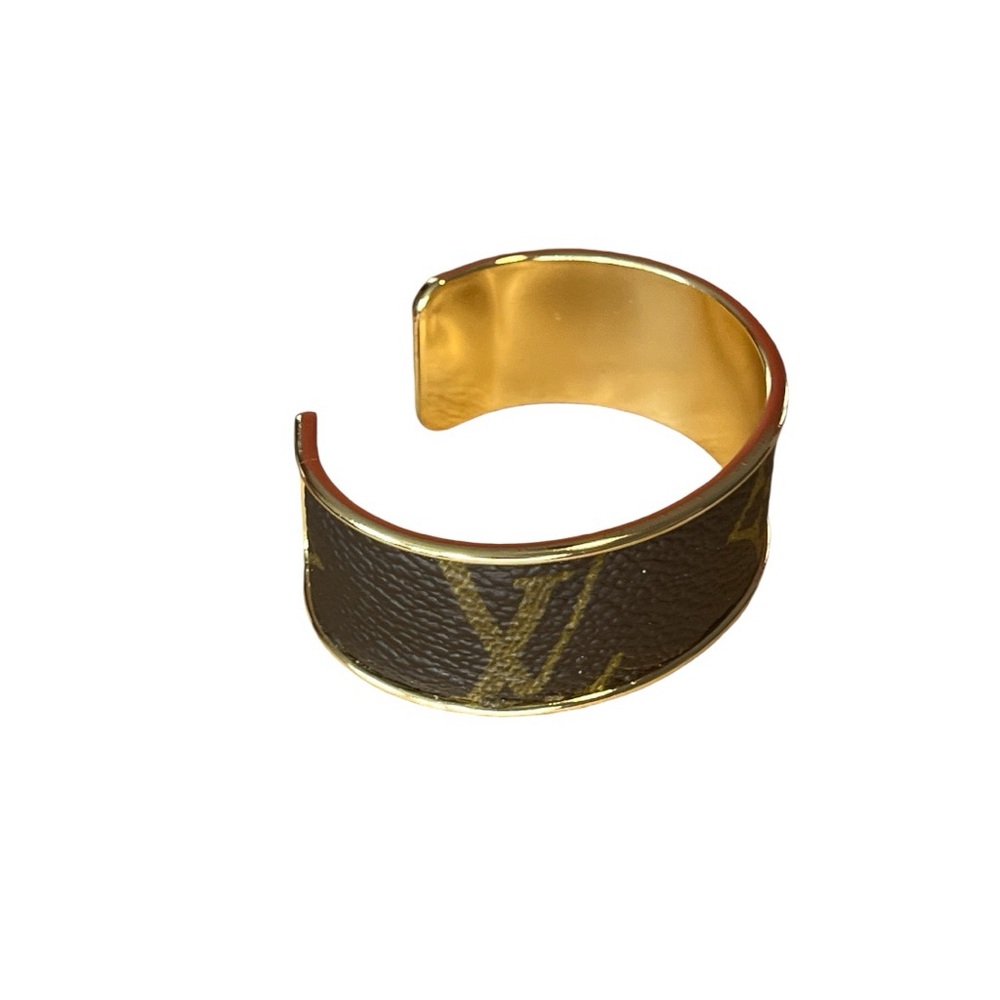 Louis Vuitton Monogram Gold Cuff Costume Jewelry - Picture 3 of 6